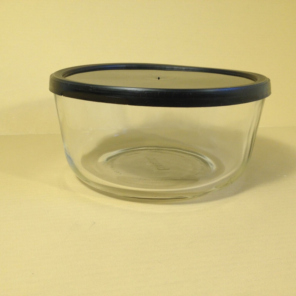Vintage Pyrex 7201 Clear Glass 4 Cup Mixing Storage Bowl Clear 1 Quart Nice USA - Picture 4 of 11